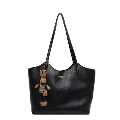 Elena Women's Black Shoulder Bag | Vegan Leather, Vintage Style 3