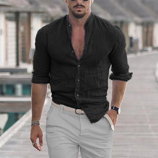 Eli Men's Linen Shirt | Breathable Fabric, Elegant Design 0