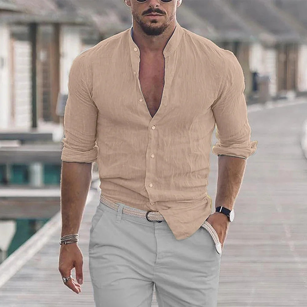 Eli Men's Linen Shirt | Breathable Fabric, Elegant Design 1