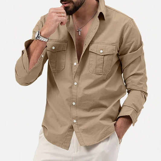 Eli Men's Long Sleeve Shirt | Soft Cotton, Classic Design 0