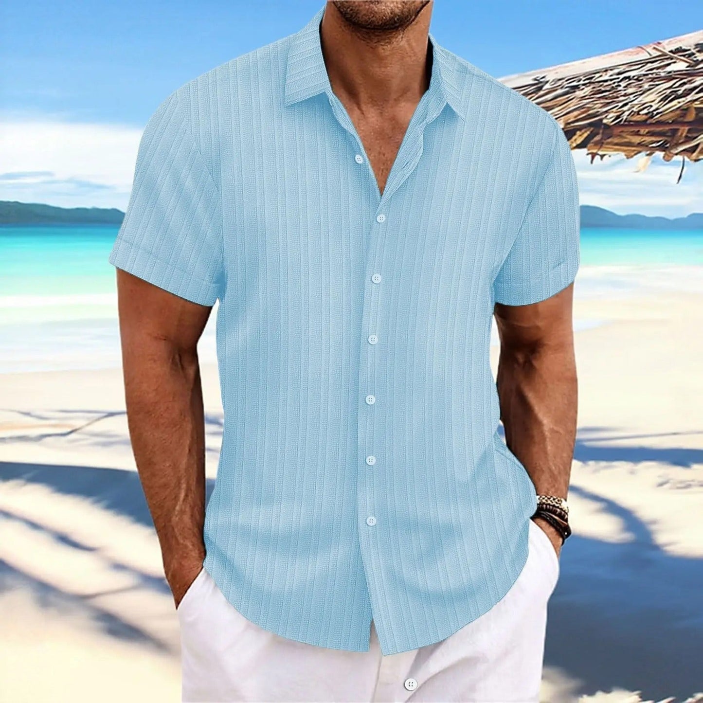 Eli Men's Shirt | Lightweight Breathable Fabric, Casual Style 1