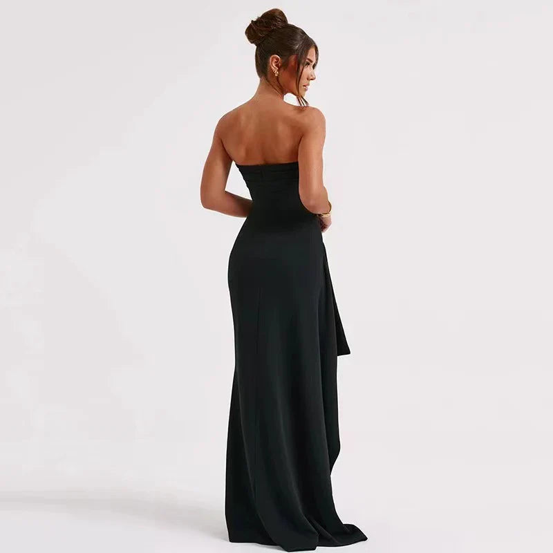 Elysia Strapless Evening Dress | Flattering Long Silhouette for Weddings and Festive Occasions 2