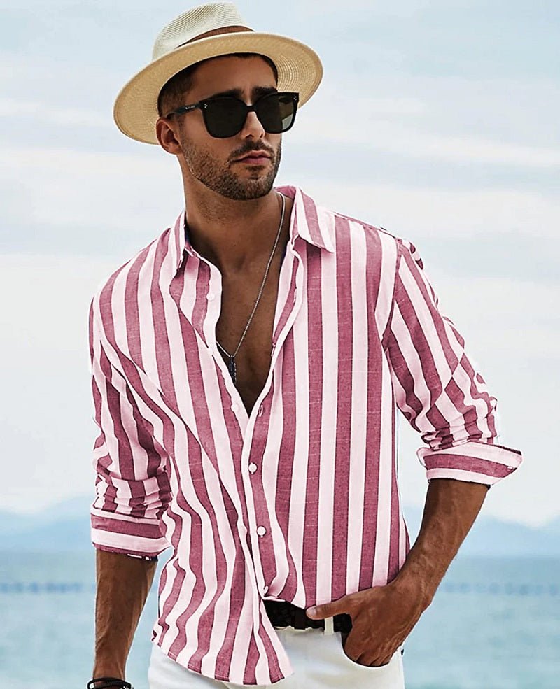 Evan Men's Dress Shirt | Premium Cotton, Elegant Stripes 4