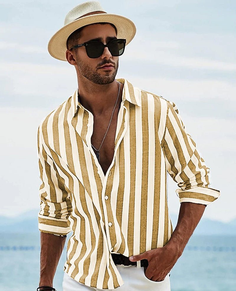 Evan Men's Dress Shirt | Premium Cotton, Elegant Stripes 5
