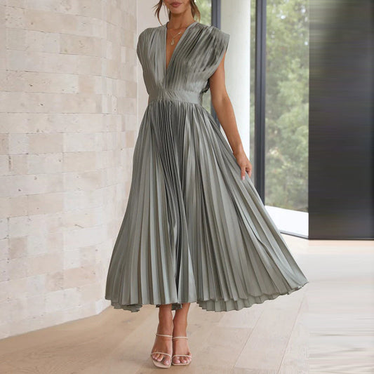 FELICE | V-Neck Dress with Bow Detail on the Back 0