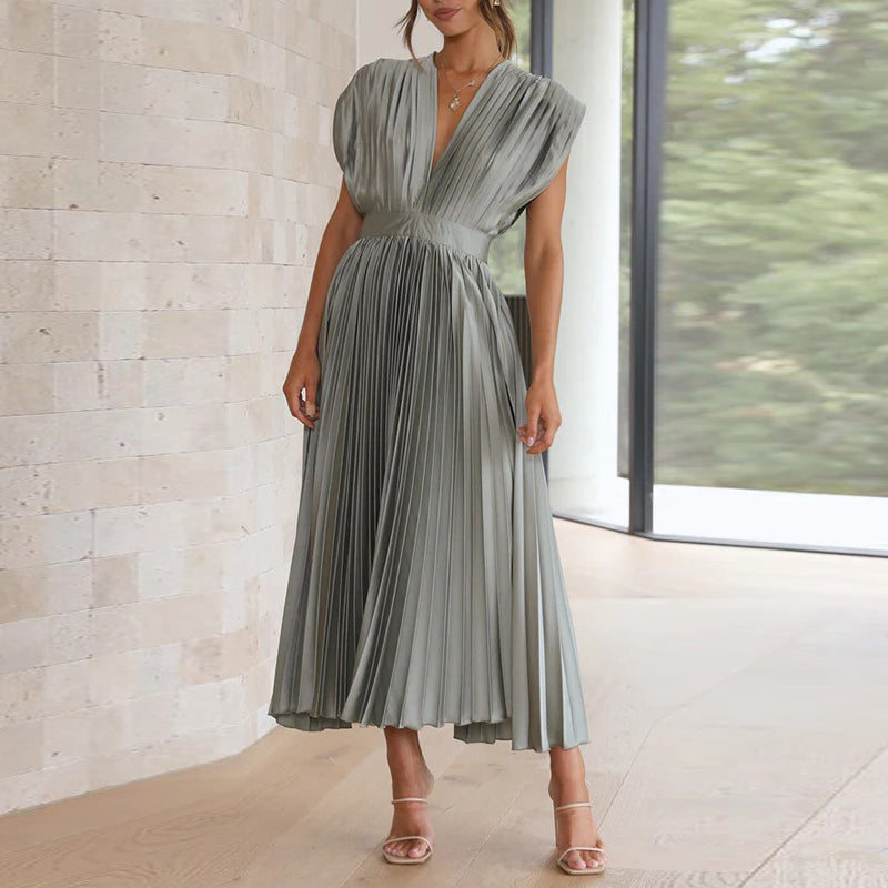 FELICE | V-Neck Dress with Bow Detail on the Back 2