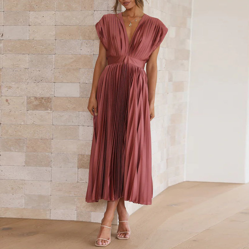 FELICE | V-Neck Dress with Bow Detail on the Back 4
