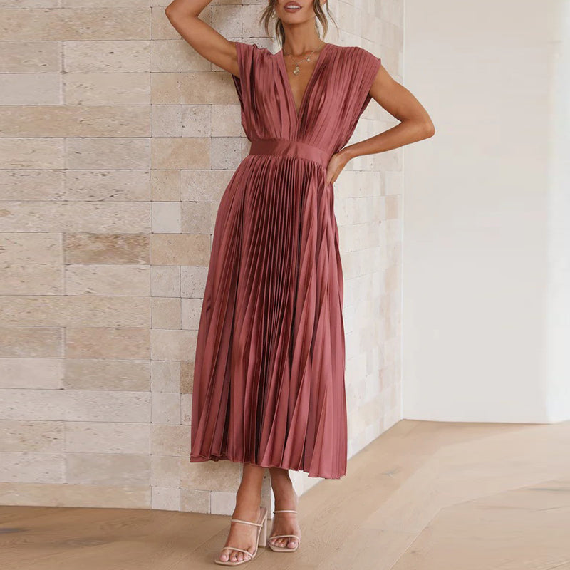 FELICE | V-Neck Dress with Bow Detail on the Back 5