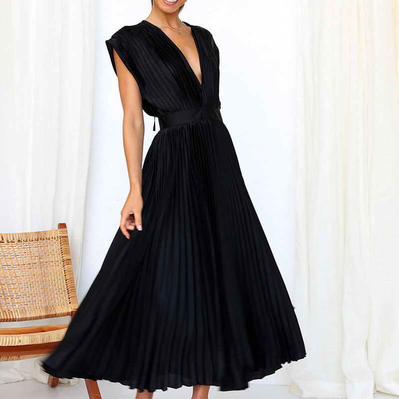FELICE | V-Neck Dress with Bow Detail on the Back 6
