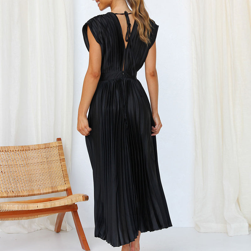 FELICE | V-Neck Dress with Bow Detail on the Back 7