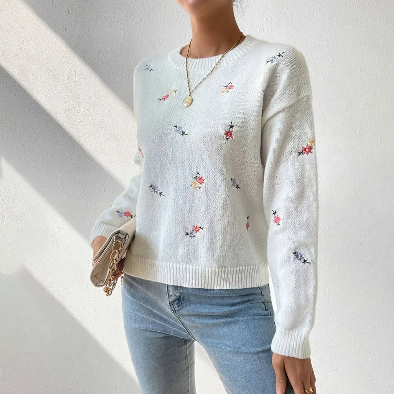 FIORE | Casual Floral Round Neck Sweater 3