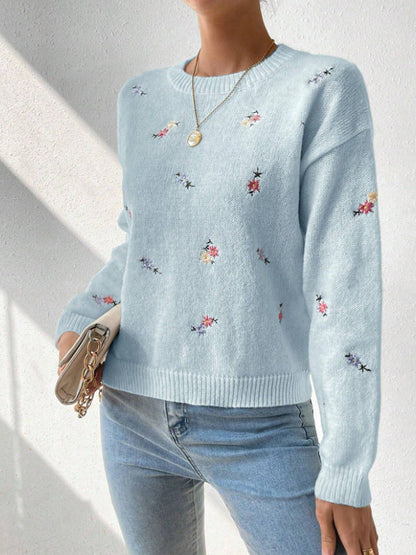FIORE | Casual Floral Round Neck Sweater 5