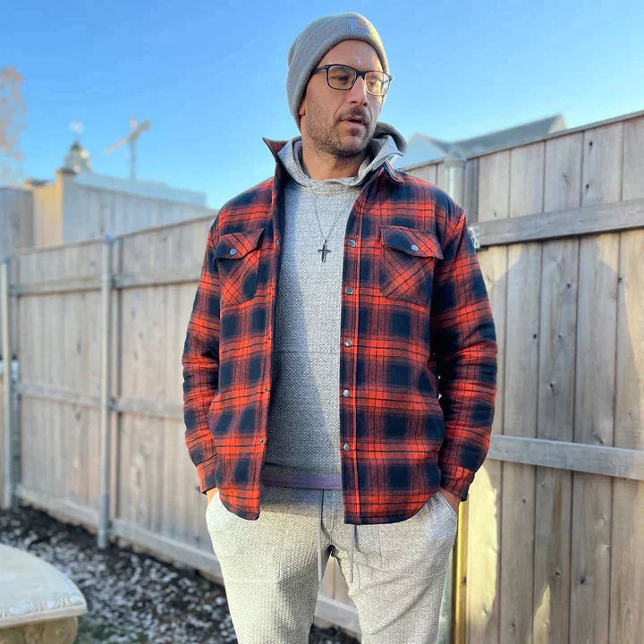 Fiona Men's Flannel Jacket | Insulated Polyester, Comfortable Winter Wear 7