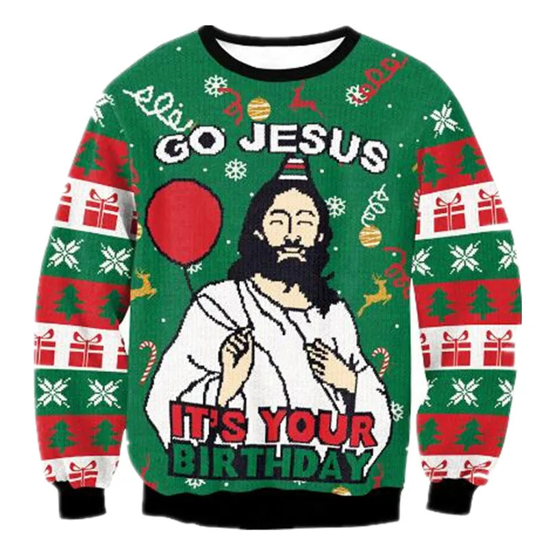 Gero Men's Sweater | Warm Knitted with Christmas Print, Comfortable 2