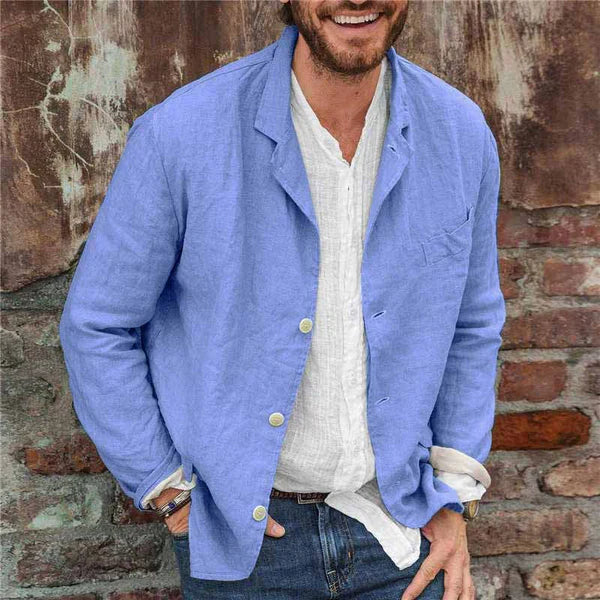 Harmon Men's Blazer | Lightweight Cotton, Elegant Design 2