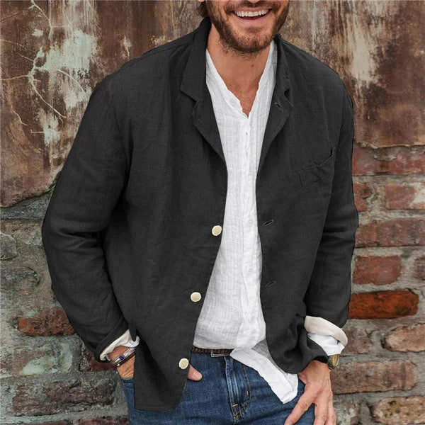 Harmon Men's Blazer | Lightweight Cotton, Elegant Design 3