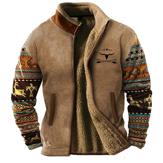 Haven Men's Fleece Jacket | Contemporary Graphic Design 3