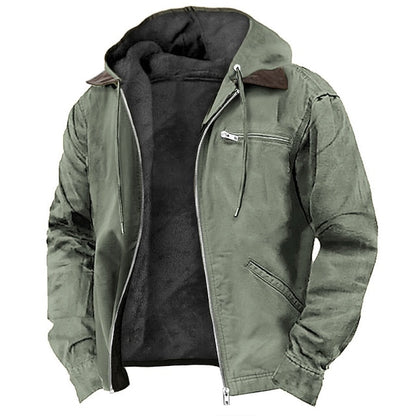 Haven Men's Jacket | Vintage Fleece Coat with Hood, Cozy Warmth 2
