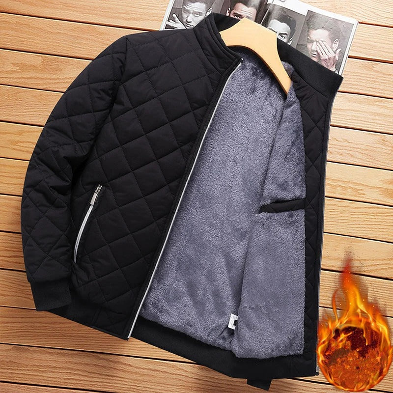 Hector Men's Jacket | Diamond Pattern, Elegant Warmth 0