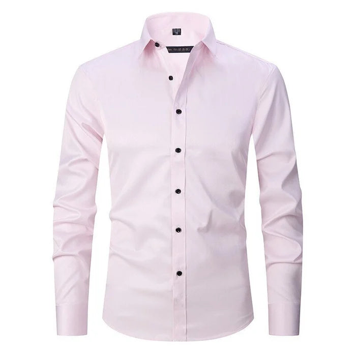 Hector Men's Stretch Dress Shirt | Breathable Polyester, Slim Fit 7