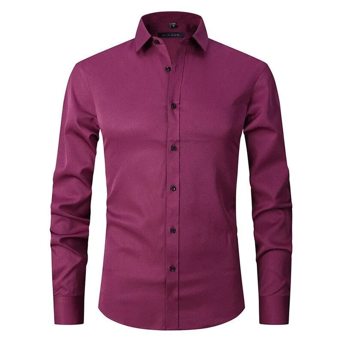 Hector Men's Stretch Dress Shirt | Breathable Polyester, Slim Fit 9