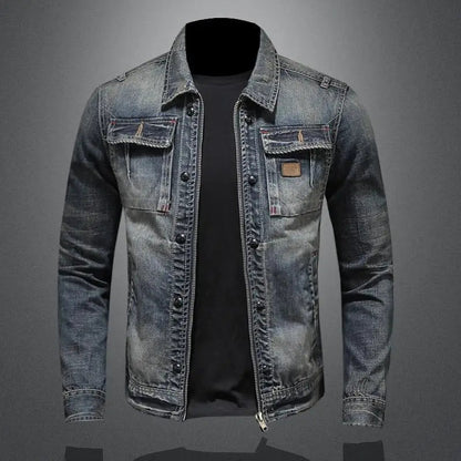 Hera Women's Denim Jacket | Retro Patchwork Design, Casual Style 0