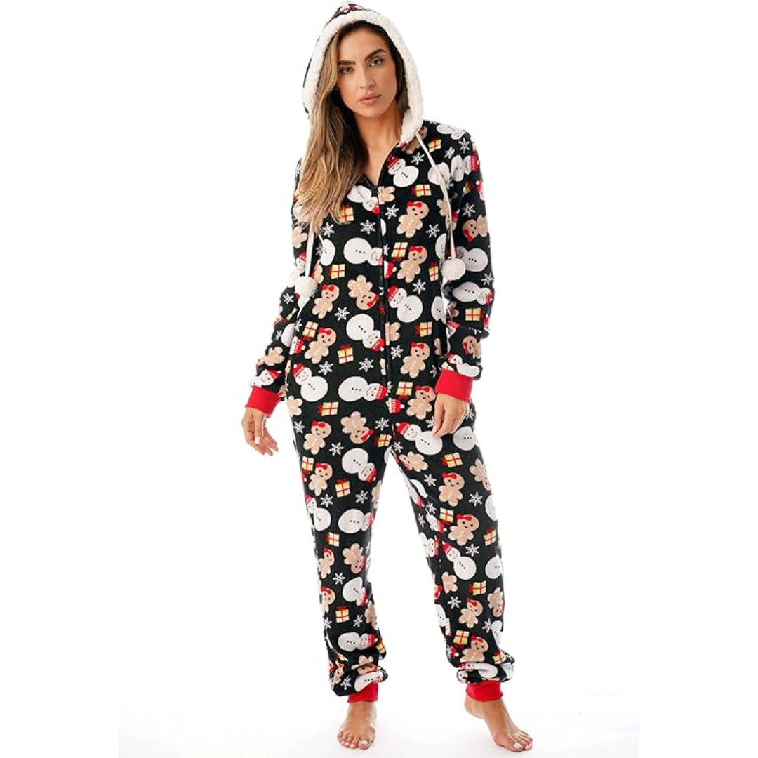 Holly Women's Christmas Onesie | Ultra Soft Fabric, Cheerful Design 1