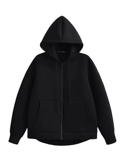 Holly Women's Winter Coat | Grey Long Zipper with Hood, Comfortable and Stylish 3