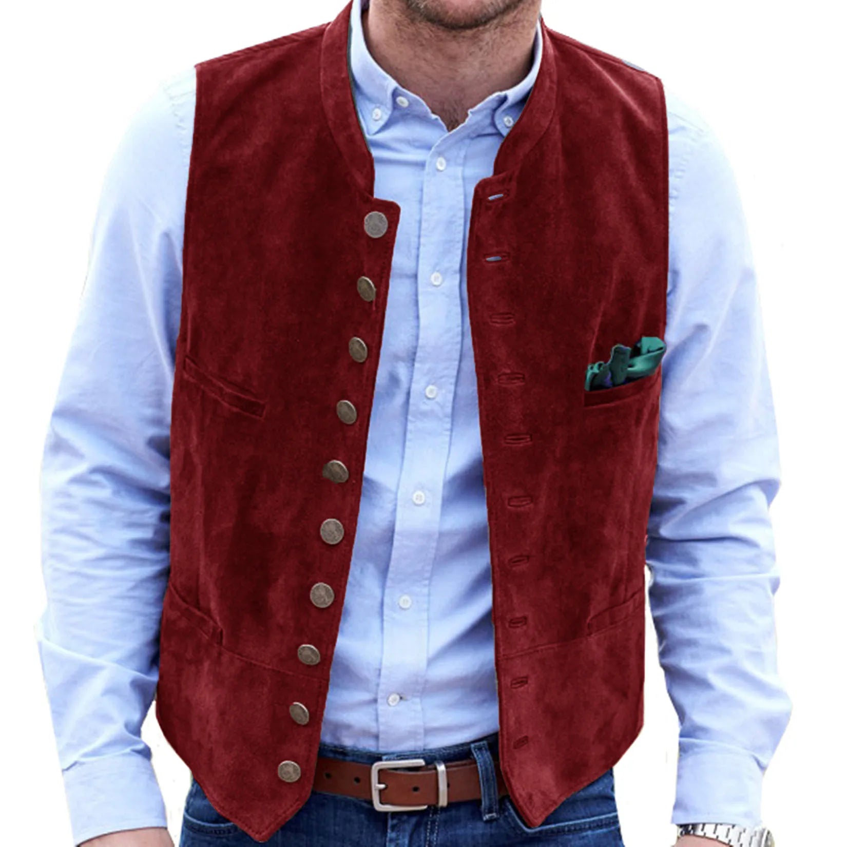 Horizon Steampunk Utility Vest | Soft Imitation Suede 2