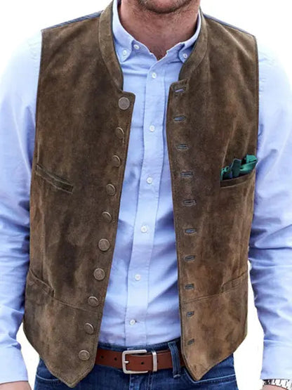 Horizon Steampunk Utility Vest | Soft Imitation Suede 8