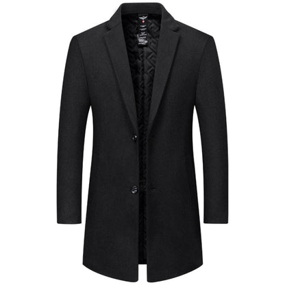 Hugo Men's Trench Coat | Long Cut, High-Quality Fabric, Timeless Design 1
