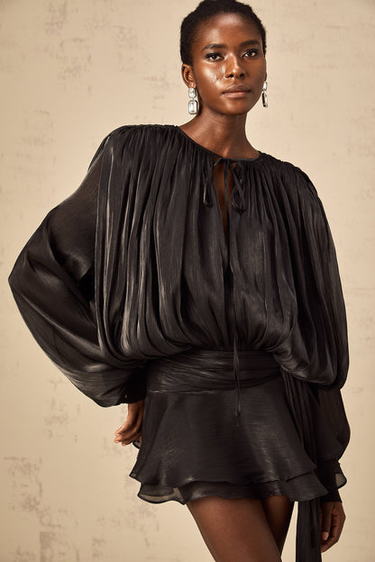 ISMARA | Dress with Balloon Sleeves and Flattering Waist 1