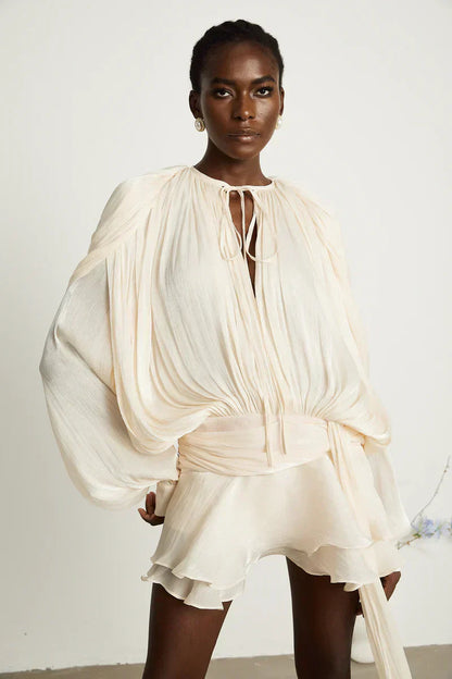 ISMARA | Dress with Balloon Sleeves and Flattering Waist 6