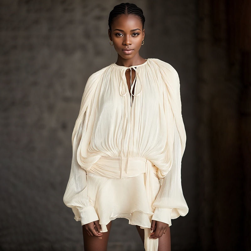 ISMARA | Dress with Balloon Sleeves and Flattering Waist 7