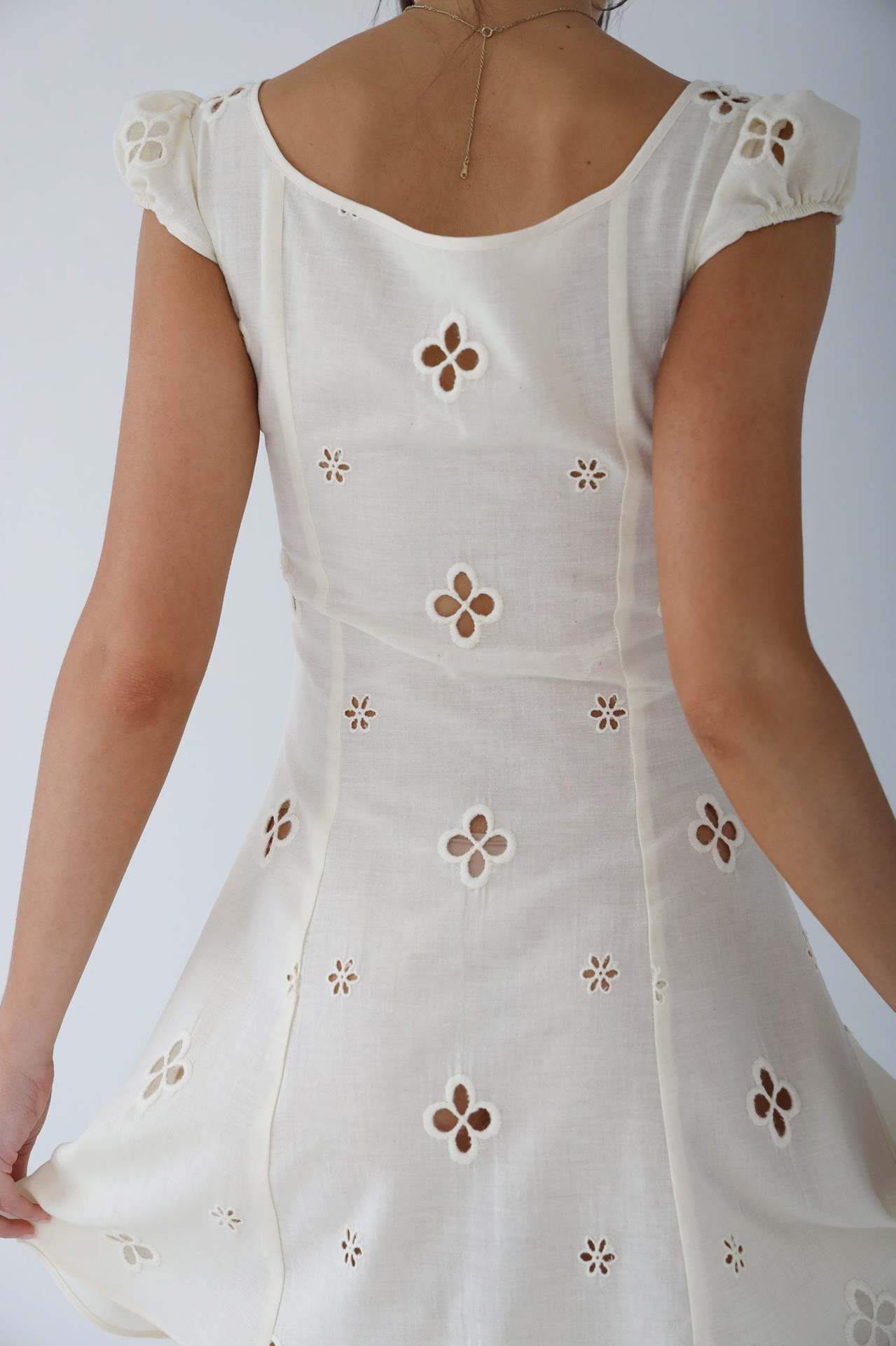 Isabella - Vintage Embroidered Fishtail Midi Dress | Romantic, Elegant & Breathable 7