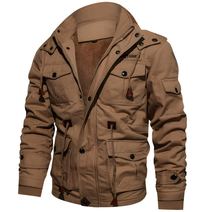 Jay Men's Military Jacket | Fleece-Lined, Multi-Pocket Winter Coat 3
