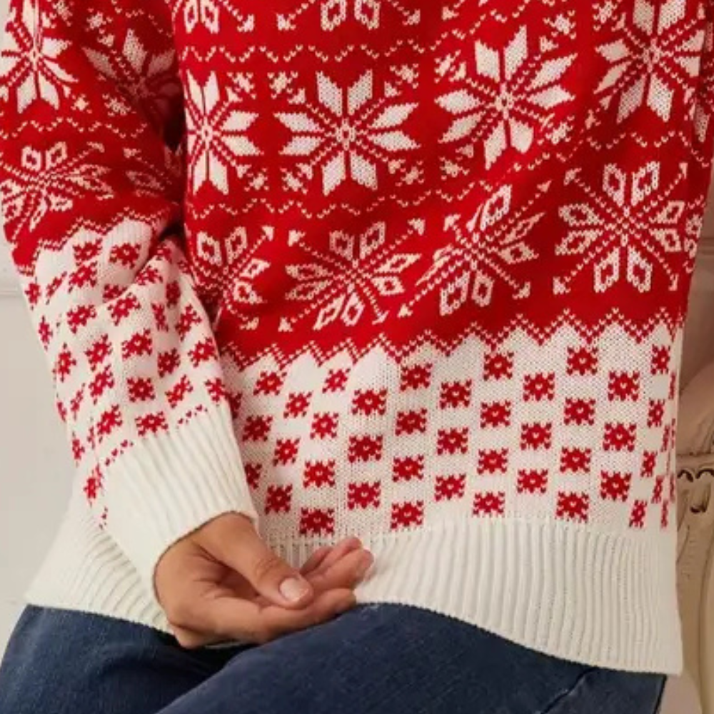 Karla Women's Christmas Sweater | 100% Acrylic, Ugly Christmas Sweater with Snowflake Design 3