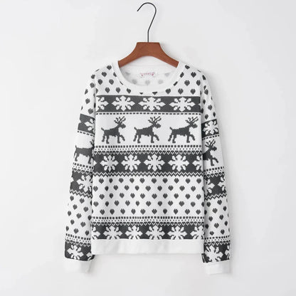 Kendra Women's Christmas Sweater | Knitted Fabric with Reindeer, Comfortable Fit 3