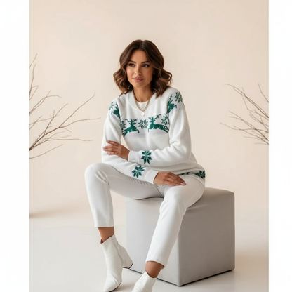 Kira Women's Christmas Sweater | 100% Acrylic, Comfortable Regular Fit and Festive Look 0