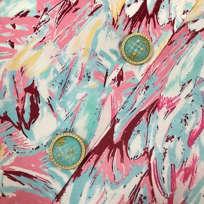 LEONTINA | Sculptural Strapless Mini Dress with Abstract Print 7