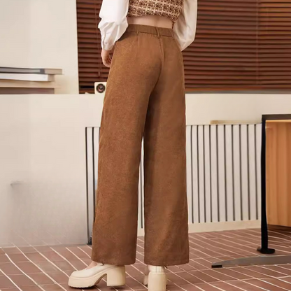 LIVIA | Corduroy wide-leg high-waist trousers 2