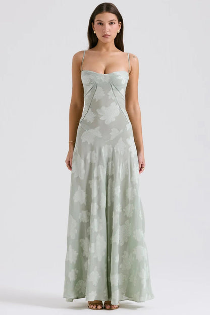 LIVIA | Long summer dress with open back and adjustable straps 3