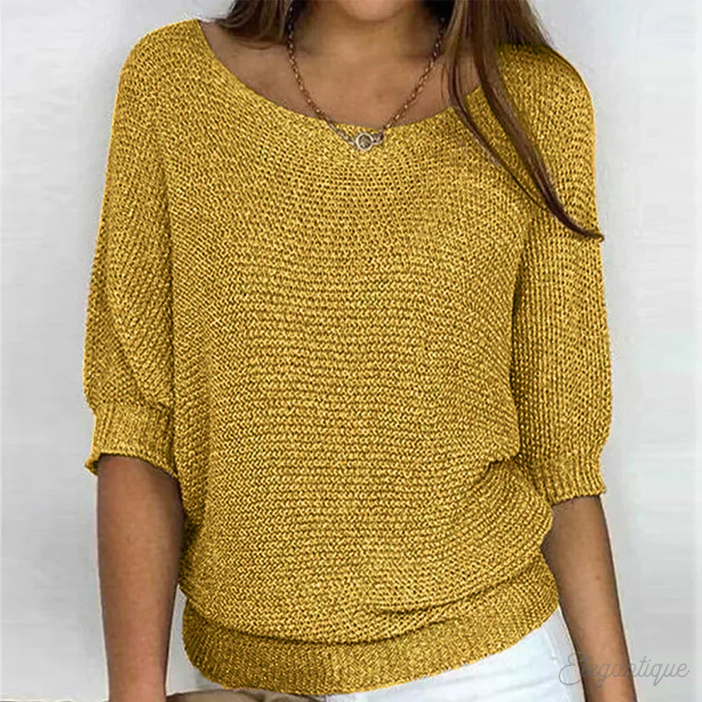 LOÏS | Lightweight Knitted Sweater with Boat Neck 4