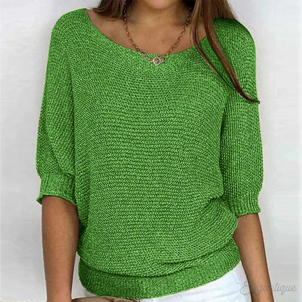 LOÏS | Lightweight Knitted Sweater with Boat Neck 5