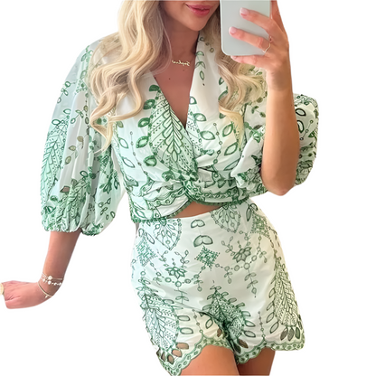 LUMI | Airy co-ord set with embroidered details 1