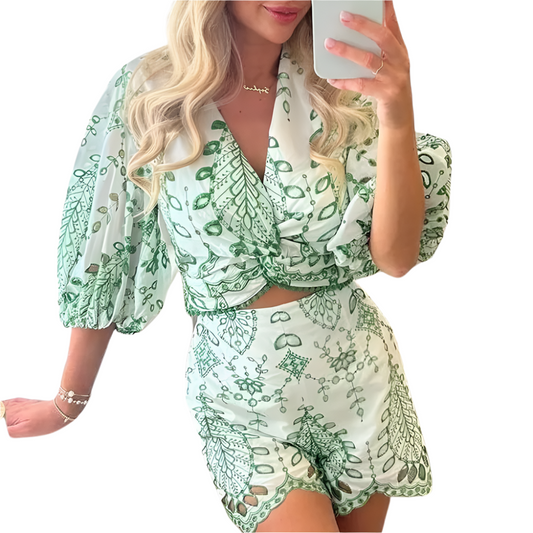 LUMI | Airy co-ord set with embroidered details 1