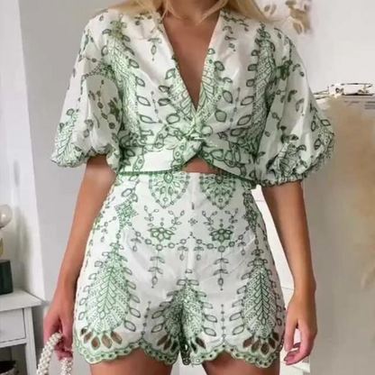 LUMI | Airy co-ord set with embroidered details 6