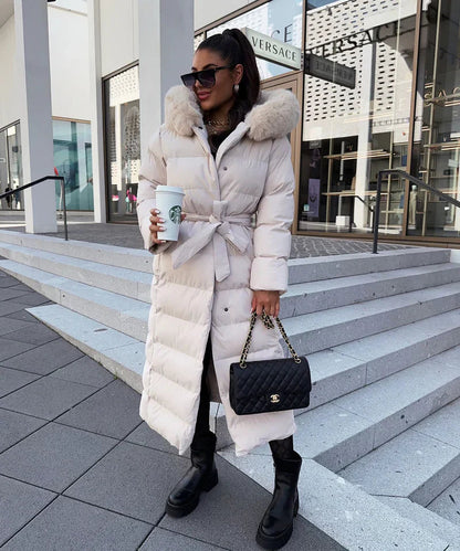 Lana Women's Long Winter Coat | Luxurious Padded, Comfortable 3