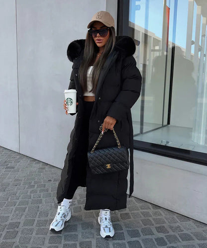 Lana Women's Long Winter Coat | Luxurious Padded, Comfortable 6