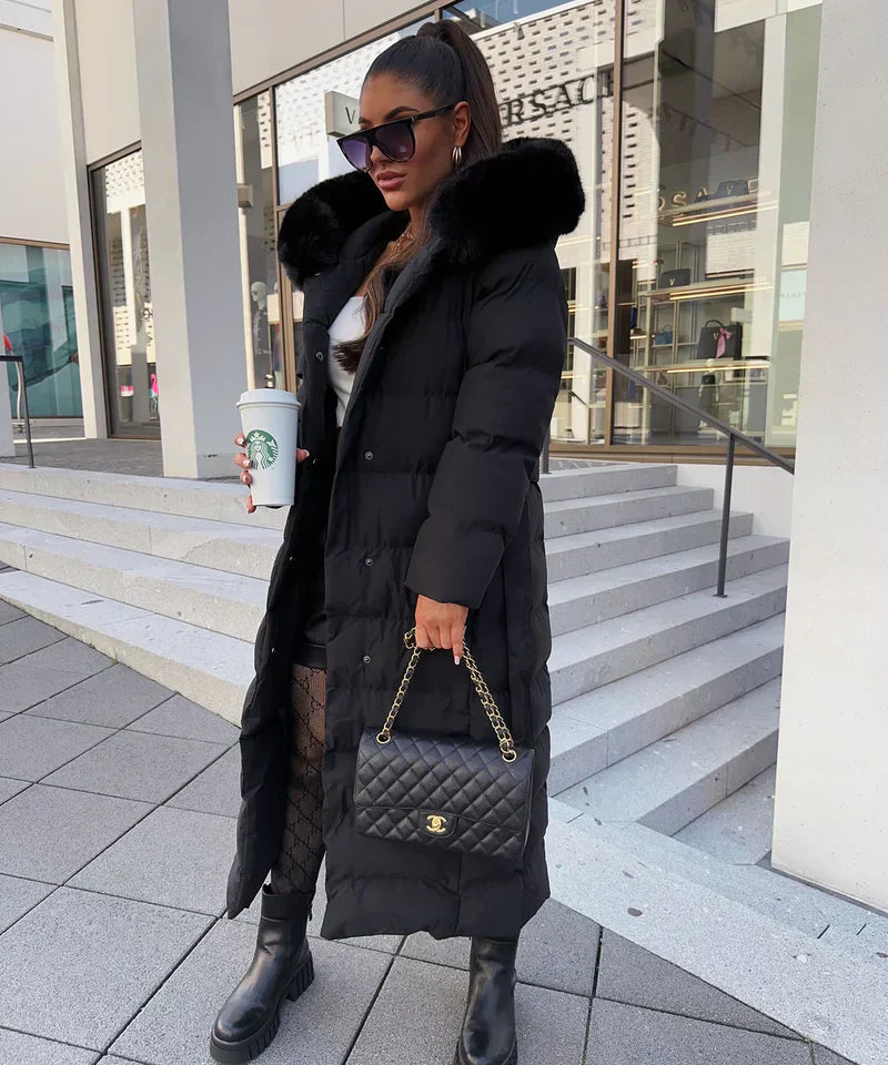 Lana Women's Long Winter Coat | Luxurious Padded, Comfortable 7
